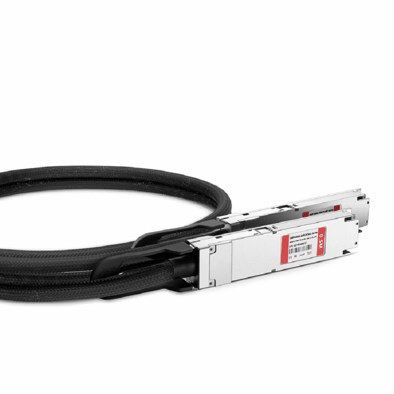 3m (10ft) NVIDIA/Mellanox MCP7Y00-N003 Compatible 800G OSFP 8 x 100G PAM4 Finned Top to 2 x 400G OSFP 4 x 100G PAM4 Flat Top Ethernet Passive Direct Attach Copper Breakout Cable