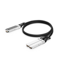 2m (7ft) 800G OSFP 8 x 100G PAM4 Finned Top to 2 x 400G OSFP 4 x 100G PAM4 Flat Top Passive Direct Attach Copper Breakout Cable for FS Switches