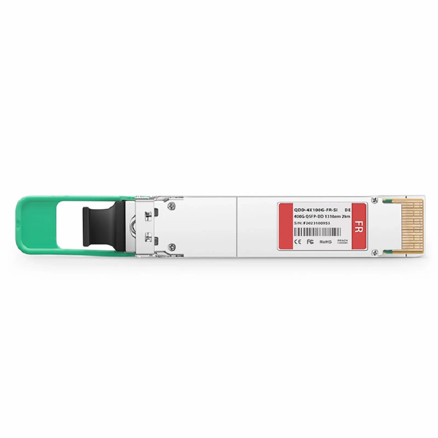 Dell Compatible 400GBASE-FR QSFP-DD 8 x 50G PAM4 1310nm 2km DOM MPO-12/APC SMF SiPh-Based Optical Transceiver Module, Breakout to 4 x 100G-FR