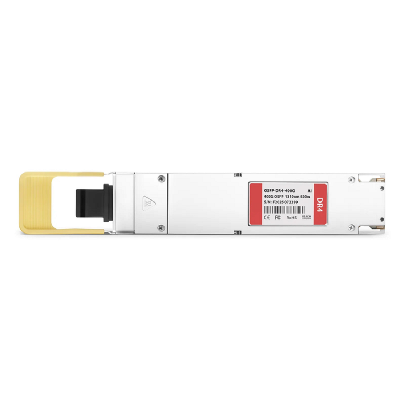 Generic Compatible 400GBASE-DR4 OSFP Finned Top 8 x 50G PAM4 1310nm 500m DOM MPO-12/APC SMF Optical Transceiver Module, Breakout to 4 x 100G-DR