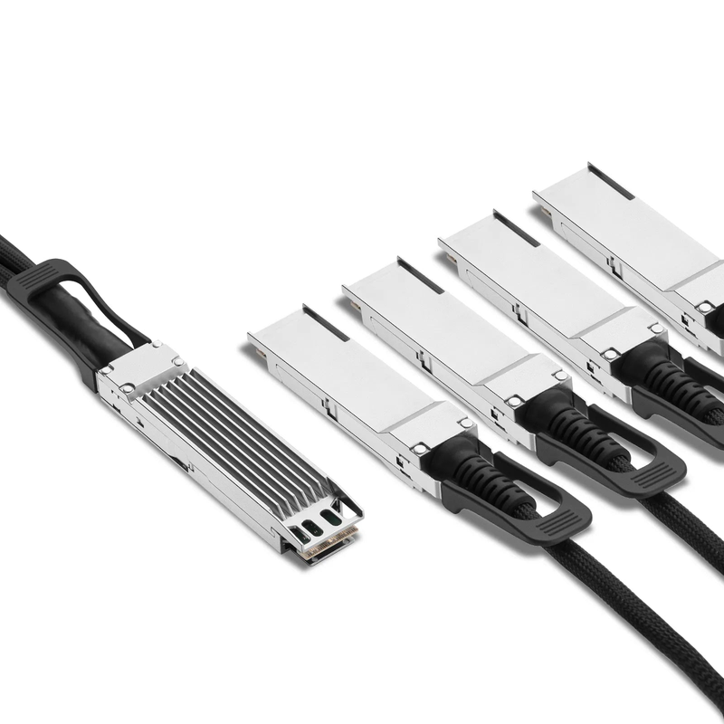 2m (7ft) NVIDIA/Mellanox MCA7J75-N002 Compatible 800G Twin-port OSFP 8 x 100G PAM4 Finned Top to 4 x 200G QSFP112 2 x 100G PAM4 Ethernet Active Direct Attach Copper Breakout Cable