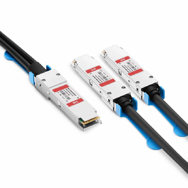 3m (10ft) NVIDIA/Mellanox Compatible 400G QSFP-DD 8 x 50G PAM4 to 2 x 200G QSFP56 4 x 50G PAM4 Ethernet Active Direct Attach Copper Breakout Cable