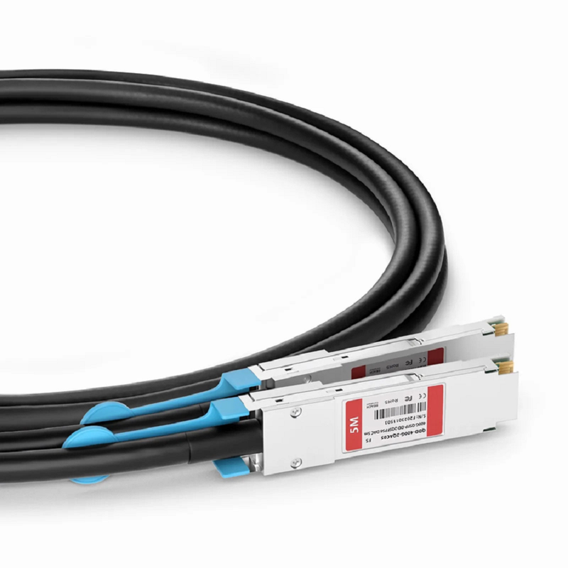 5m (16ft) Generic Compatible 400G QSFP-DD 8 x 50G PAM4 to 2 x 200G QSFP56 4 x 50G PAM4 Active Direct Attach Copper Breakout Cable