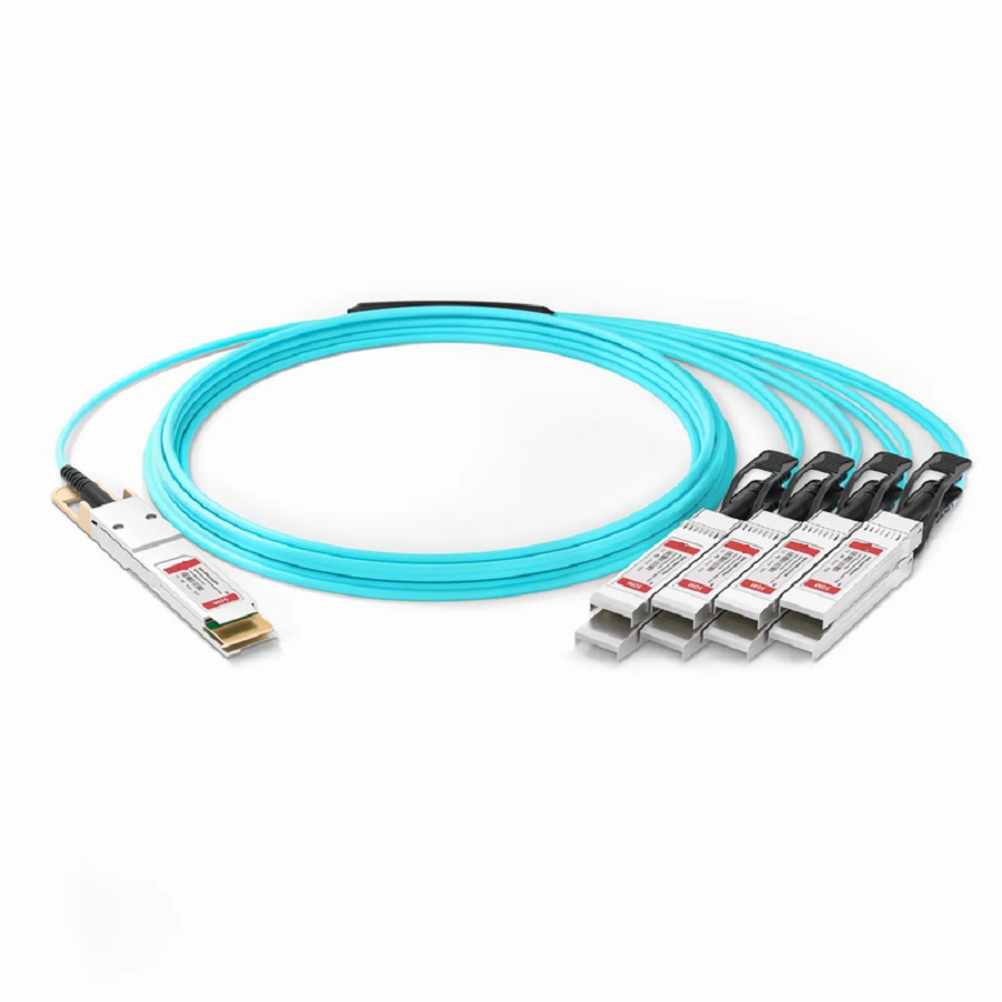50m (164ft) Generic Compatible 400G QSFP-DD 8 x 50G PAM4 to 8 x 50G SFP56 25G NRZ Active Optical Breakout Cable