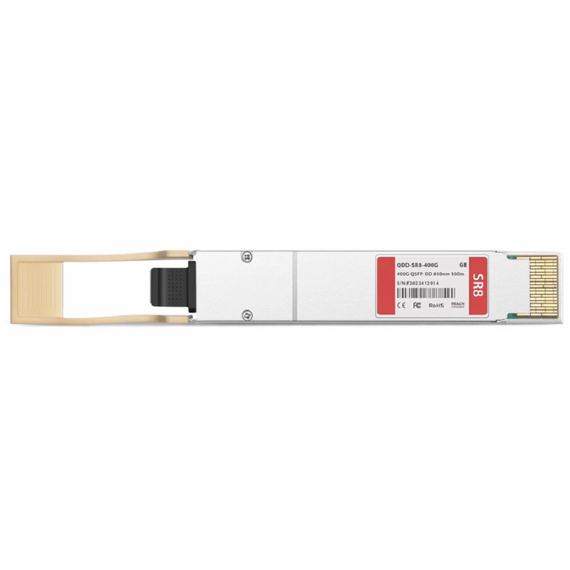 Dell Compatible 400GBASE-SR4.2 QSFP-DD 8 x 50G PAM4 850nm 100m DOM MPO-12/UPC MMF Optical Transceiver Module, Breakout to 4 x 100G-SR1.2