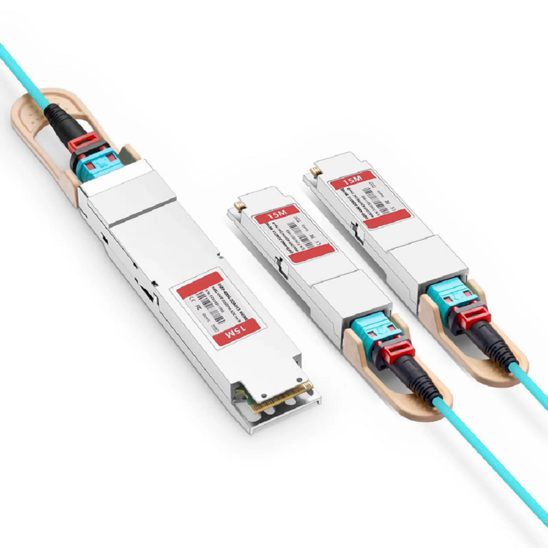 10m (33ft) Arista Networks Compatible 400G OSFP 8 x 50G PAM4 Finned Top to 2 x 200G QSFP56 4 x 50G PAM4 Active Optical Breakout Cable