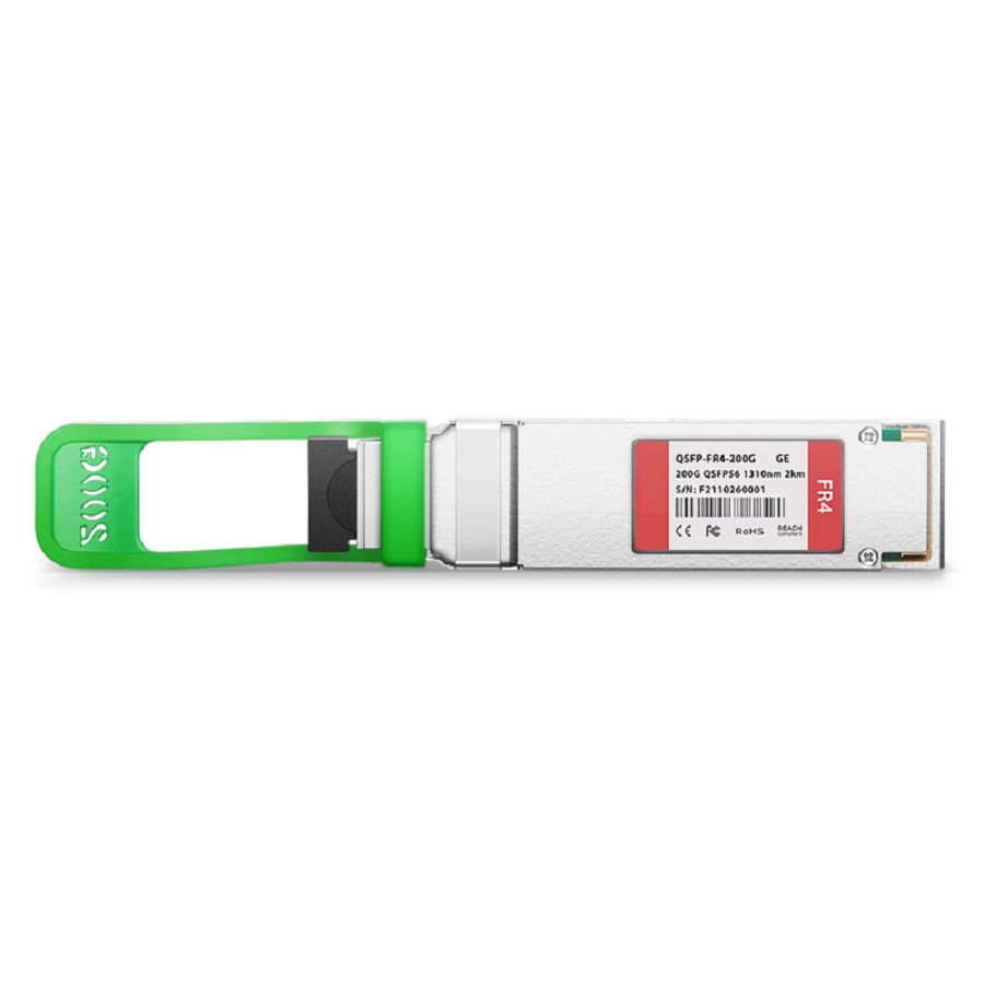 Generic Compatible 200GBASE-FR4 QSFP56 4 x 50G PAM4 1310nm 2km DOM Duplex LC SMF Optical Transceiver Module