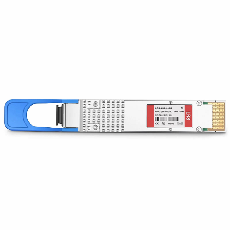 Generic Compatible 400GBASE-LR8 QSFP-DD 8 x 50G PAM4 1310nm 10km DOM Duplex LC/UPC SMF Optical Transceiver Module