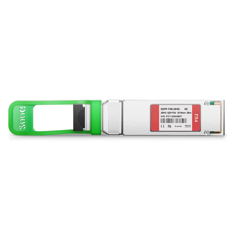 Generic Compatible 200GBASE-FR4 QSFP56 4 x 50G PAM4 1310nm 2km DOM Duplex LC SMF Optical Transceiver Module