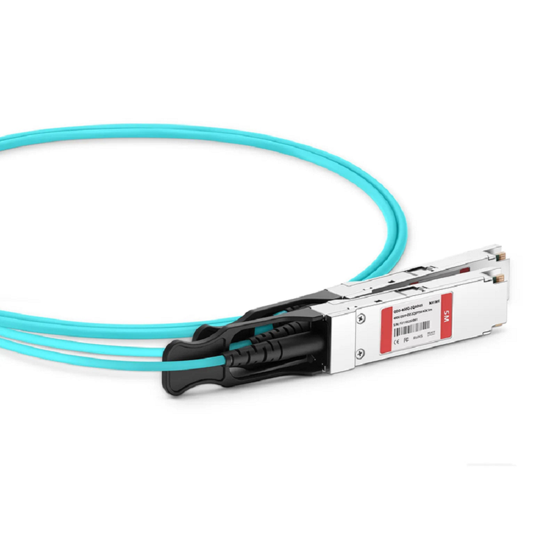 3m (10ft) HW QSFP-DD-2QSFP200G-AOC3M Compatible 400G QSFP-DD 8 x 50G PAM4 to 2 x 200G QSFP56 4 x 50G PAM4 Ethernet Active Optical Breakout Cable