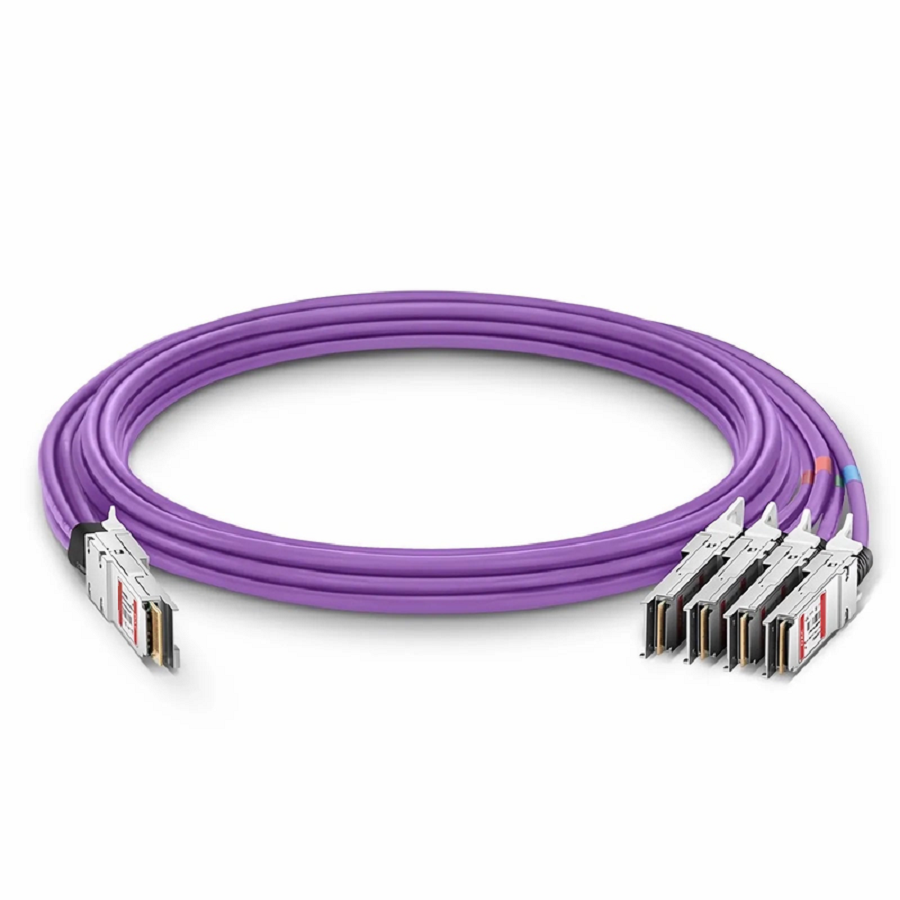 3m (10ft) Dell Compatible 400G QSFP-DD 8 x 50G PAM4 to 4 x 100G QSFP28 4 x 25G NRZ Active Electrical Breakout Cable
