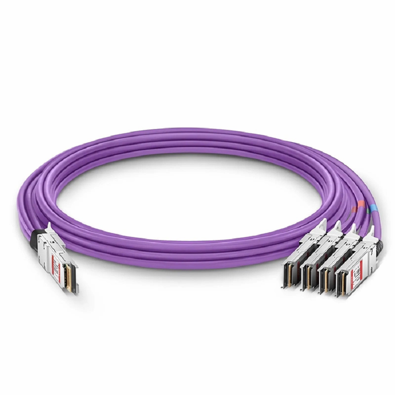 3m (10ft) Arista Networks Compatible 400G QSFP-DD 8 x 50G PAM4 to 4 x 100G QSFP28 4 x 25G NRZ Active Electrical Breakout Cable