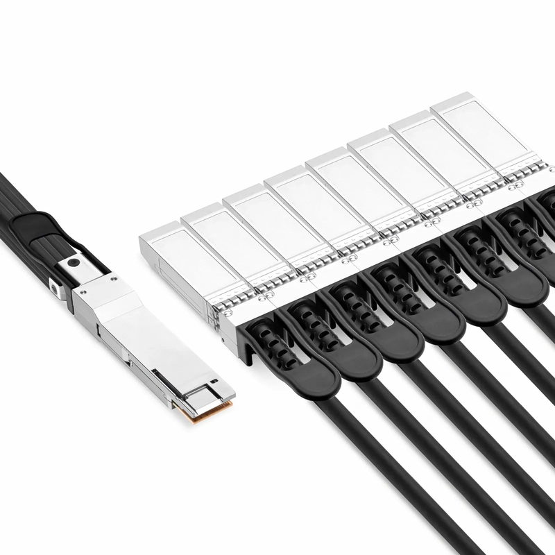 2m (7ft) Arista Networks CAB-D-8S-200G-2M Compatible 200G QSFP-DD 8 x 25G NRZ to 8 x 25G SFP28 25G NRZ Passive Direct Attach Copper Breakout Cable