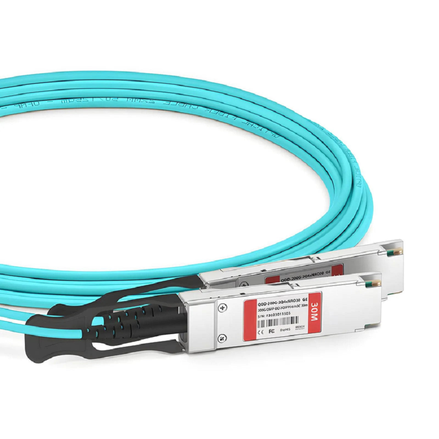 30m (98ft) Generic Compatible 200G QSFP-DD 8 x 25G NRZ to 2 x 100G QSFP28 4 x 25G NRZ Active Optical Breakout Cable