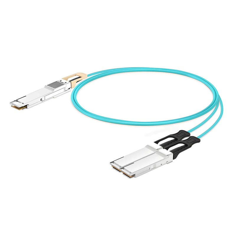 5m (16ft) Generic Compatible 200G QSFP-DD 8 x 25G NRZ to 2 x 100G QSFP28 4 x 25G NRZ Active Optical Breakout Cable