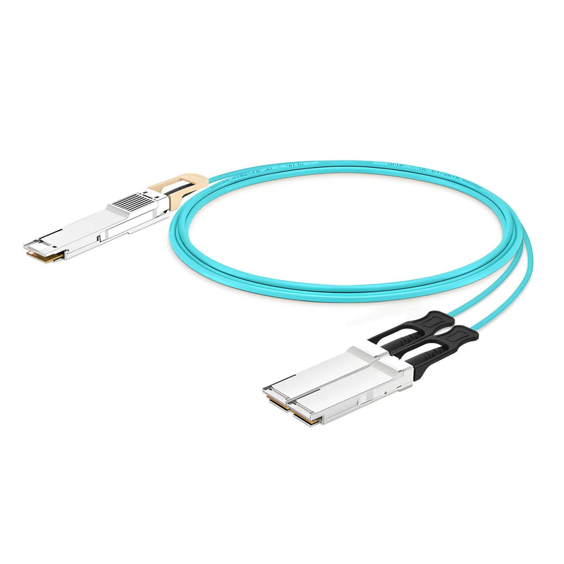 10m (33ft) NVIDIA/Mellanox Compatible 200G QSFP-DD 8 x 25G NRZ to 2 x 100G QSFP28 4 x 25G NRZ Ethernet Active Optical Breakout Cable
