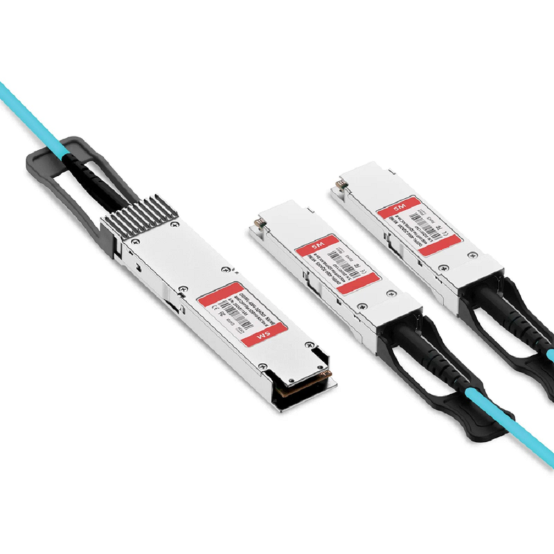 50m (164ft) Generic Compatible 200G QSFP-DD 8 x 25G NRZ to 2 x 100G QSFP28 4 x 25G NRZ Active Optical Breakout Cable