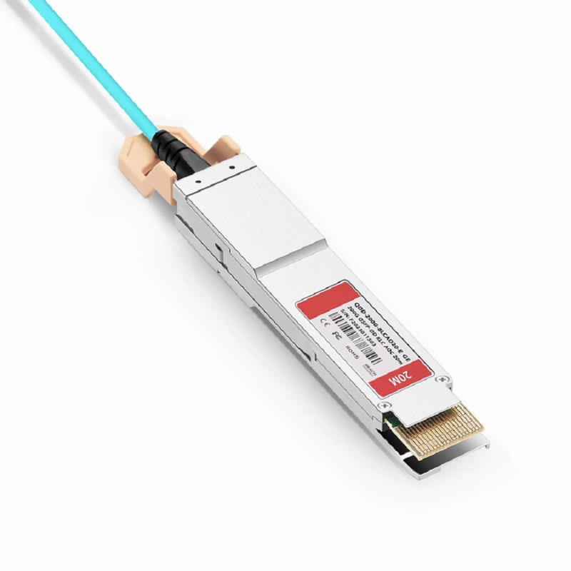 3m (10ft) Generic Compatible 200G QSFP-DD 8 x 25G NRZ to 8 x 25G LC Duplex Active Optical Breakout Cable