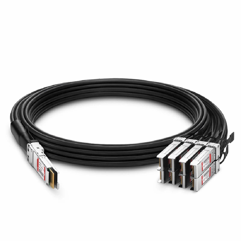 1.5m (5ft) Arista Networks CAB-D-8S-400G-1.5M Compatible 400G QSFP-DD 8 x 50G PAM4 to 8 x 50G SFP56 50G PAM4 Passive Direct Attach Copper Breakout Cable