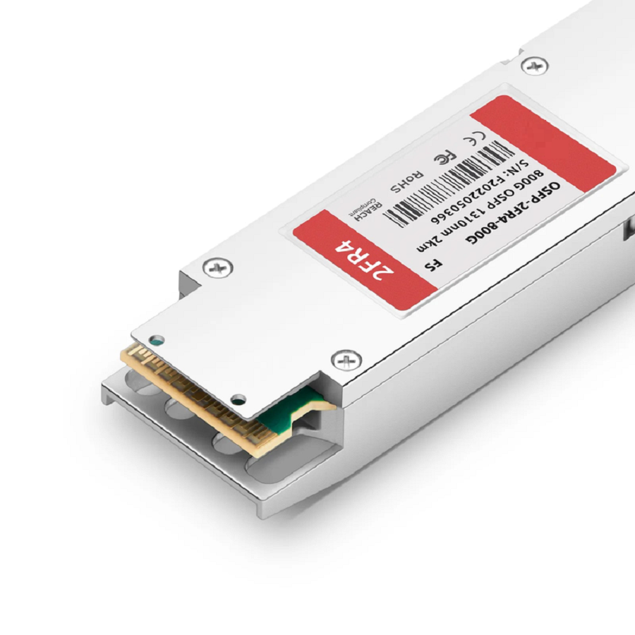 800GBASE 2 x FR4 OSFP Closed Finned Top 8 x 100G PAM4 1310nm 2km DOM Dual Duplex LC/UPC SMF Optical Transceiver Module for FS Switches
