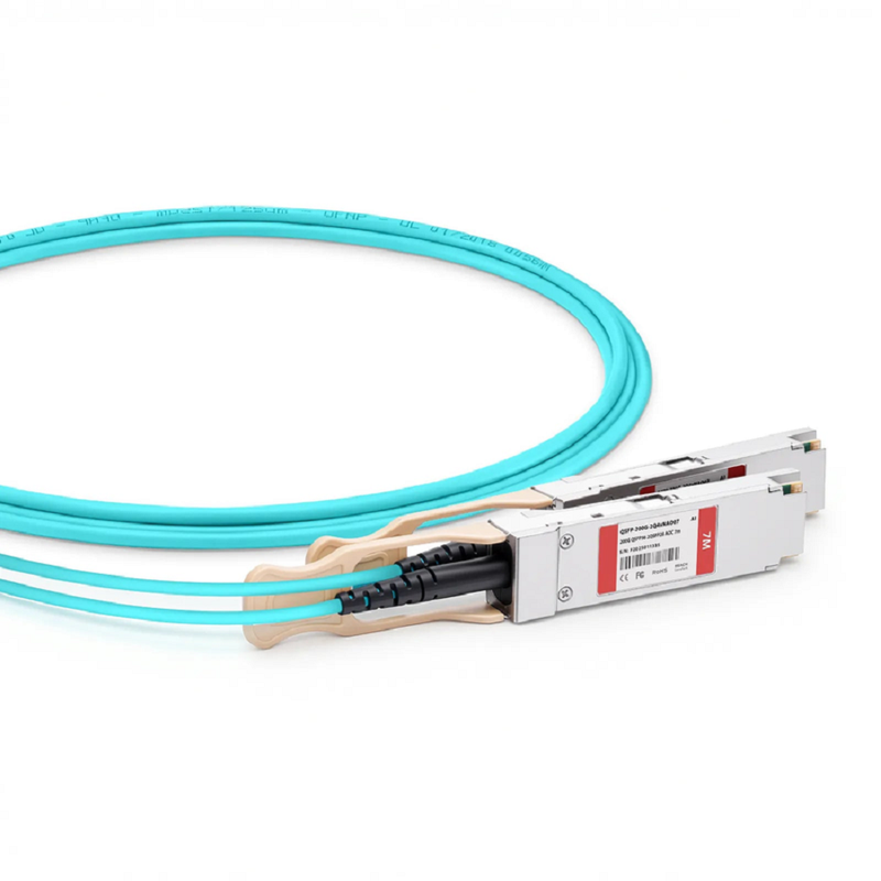 2m (7ft) Arista Networks Compatible 200G QSFP56 4 x 50G PAM4 to 2 x 100G QSFP28 4 x 25G NRZ Active Optical Breakout Cable