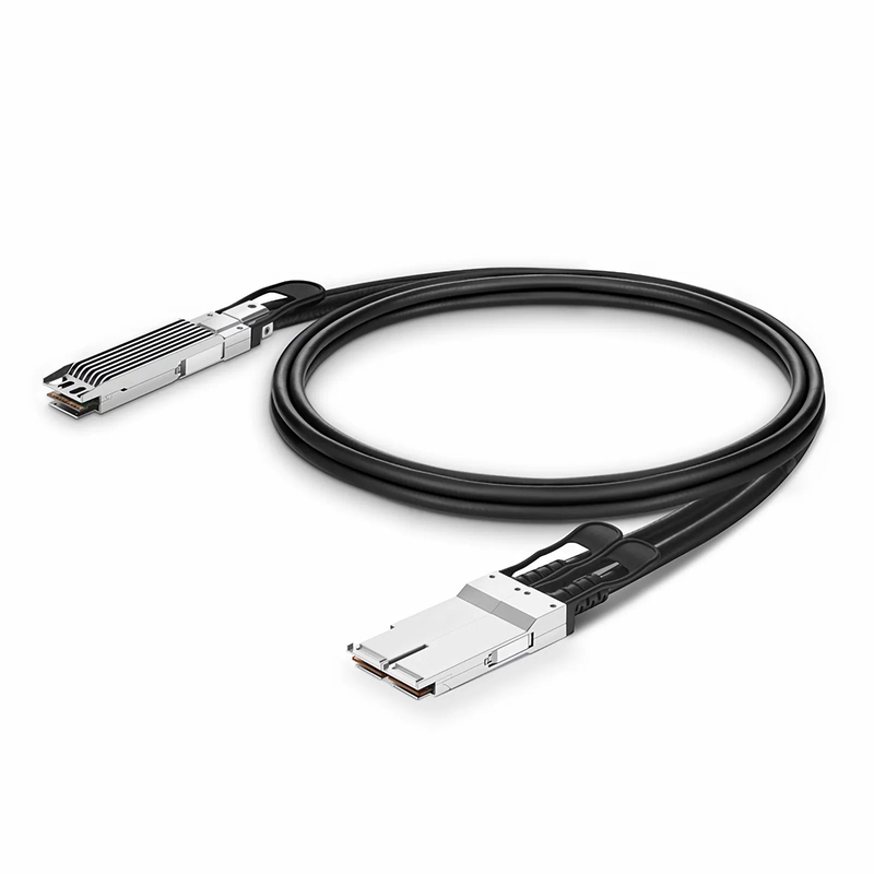 3m (10ft) Arista Networks CAB-O-2Q-400G-3M Compatible 400G OSFP 8 x 50G PAM4 Finned Top to 2 x 200G QSFP56 4 x 50G PAM4 Passive Direct Attach Copper Breakout Cable