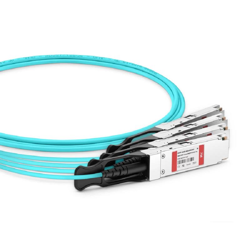 3m (10ft) Arista Networks Compatible 400G QSFP-DD 8 x 50G PAM4 to 4 x 100G QSFP28 4 x 25G NRZ Active Optical Breakout Cable