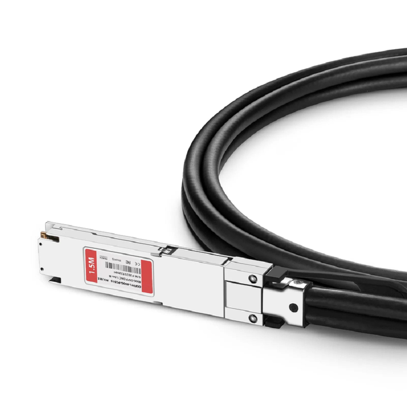 2m (7ft) NVIDIA/Mellanox MCP4Y10-N002-FLT Compatible 800G OSFP 8 x 100G PAM4 Flat Top Ethernet Passive Direct Attach Copper Twinax Cable