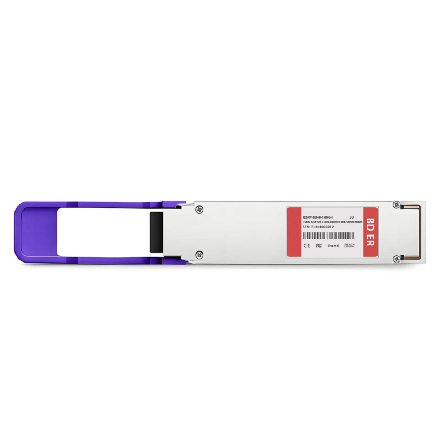 Juniper Networks Compatible 100GBASE-BX40-D QSFP28 BiDi 4 x 25G NRZ 1309.14nm-TX/1304.58nm-RX 40km DOM Simplex LC/APC SMF Optical Transceiver Module (Industrial)