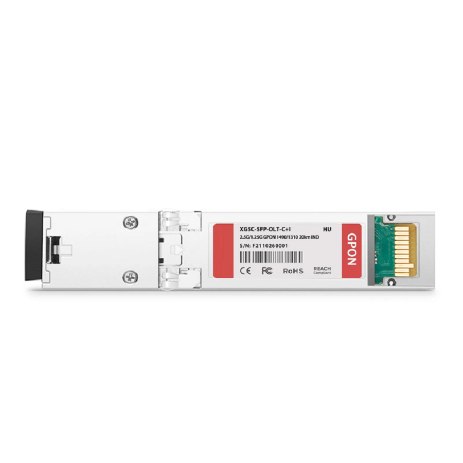 HW Compatible XGS-PON&GPON Combo OLT SFP+ 1577nm-TX/1270nm-RX and 1490nm-TX/1310nm-RX Class C+ 20km DOM Simplex SC/UPC SMF Optical Transceiver Module (Industrial)