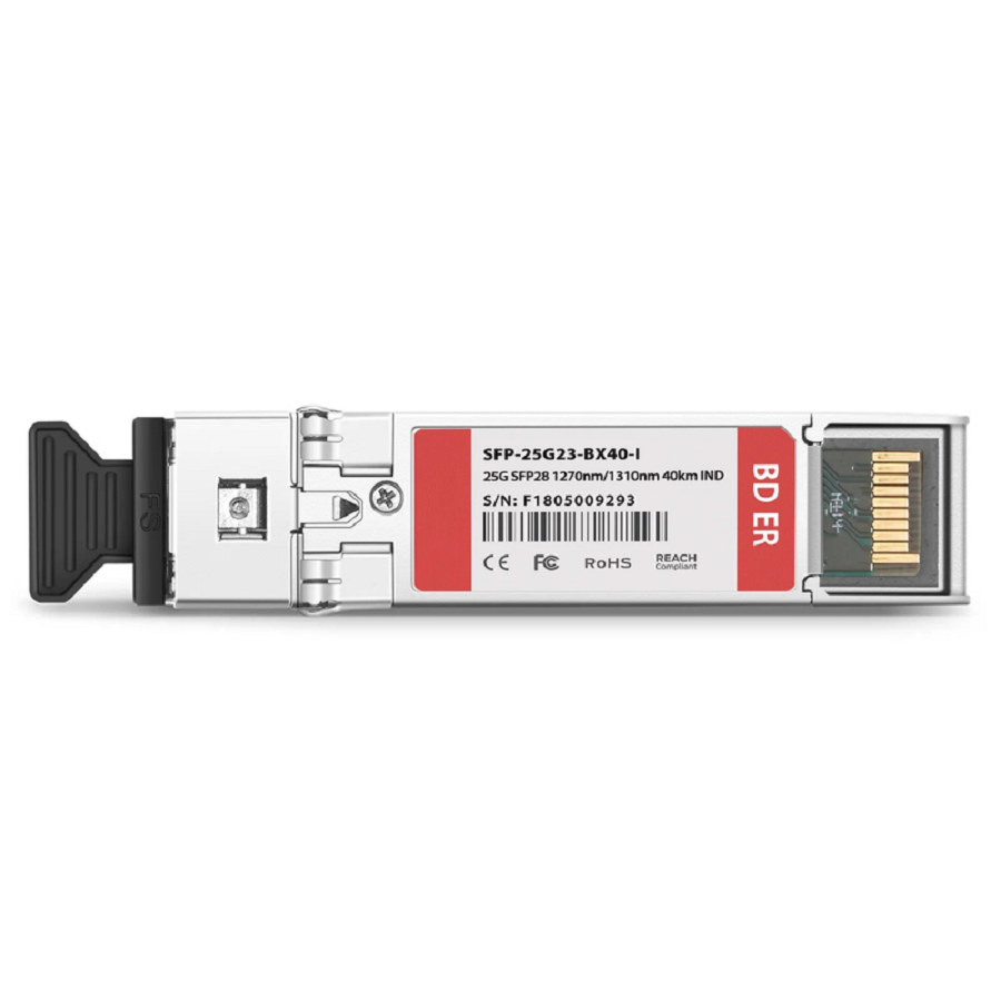 Cisco SFP-25G-BX40U-I Compatible 25GBASE-U SFP28 BiDi 1270nm-TX/1310nm-RX 40km DOM Simplex LC/UPC SMF Optical Transceiver Module (Industrial)