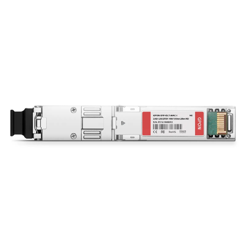 Fortinet Compatible GPON OLT Stick with MAC SFP 1490nm-Tx/1310nm-Rx 2.488G-Tx/1.244G-Rx Class C+ 20km DOM Simple SC/UPC SMF Optical Transceiver Module (Industrial)