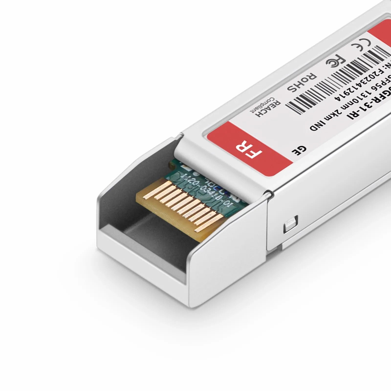Generic Compatible SFP56 50GBASE-FR 1310nm 2km DOM Duplex LC/UPC SMF Optical Transceiver Module for 5G Wireless (Industrial)