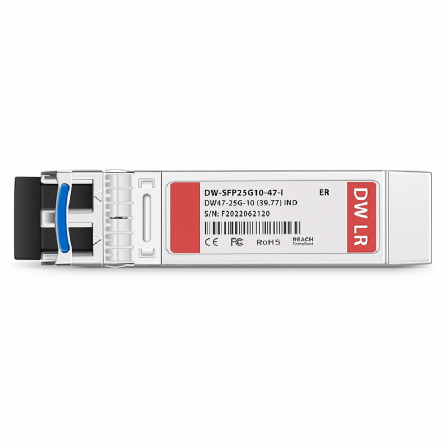 Ericsson C47 Compatible SFP28 25G DWDM 1539.77nm 100GHz 10km DOM Duplex LC/UPC SMF Optical Transceiver Module For 5G Wireless (Industrial)