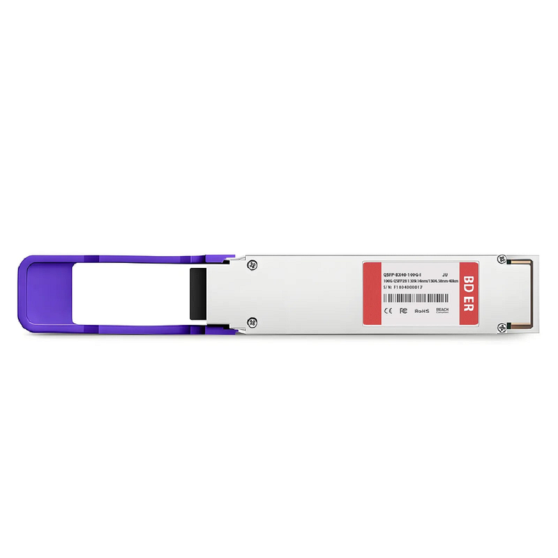 H3C Compatible 100GBASE-BX40-D QSFP28 BiDi 4 x 25G NRZ 1309.14nm-TX/1304.58nm-RX 40km DOM Simplex LC/APC SMF Optical Transceiver Module (Industrial)