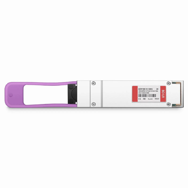 Juniper Compatible 100GBASE-BX10-U QSFP28 BiDi 4 x 25G NRZ 1271nm-TX/1331nm-RX 10km DOM Simplex LC/UPC SMF Optical Transceiver Module
