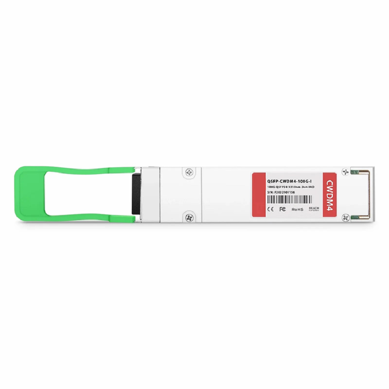 HW Compatible 100GBASE-CWDM4 QSFP28 4 x 25G NRZ 1310nm 2km DOM Duplex LC/UPC SMF Optical Transceiver Module (Industrial)