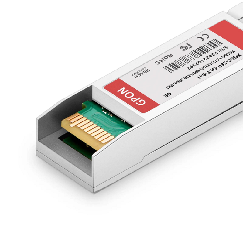 Generic Compatible XGS-PON&GPON Combo OLT SFP+ 1577nm-TX/1270nm-RX and 1490nm-TX/1310nm-RX Class B+ 20km DOM Simplex SC/UPC SMF Optical Transceiver Module (Industrial)