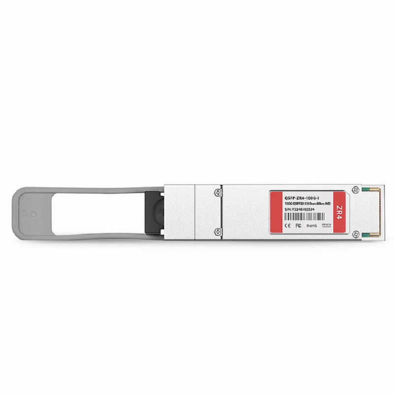 Dell Compatible 100GBASE-ZR4 QSFP28 4 x 25G NRZ 1310nm 80km DOM Duplex LC/UPC SMF Optical Transceiver Module (Industrial)