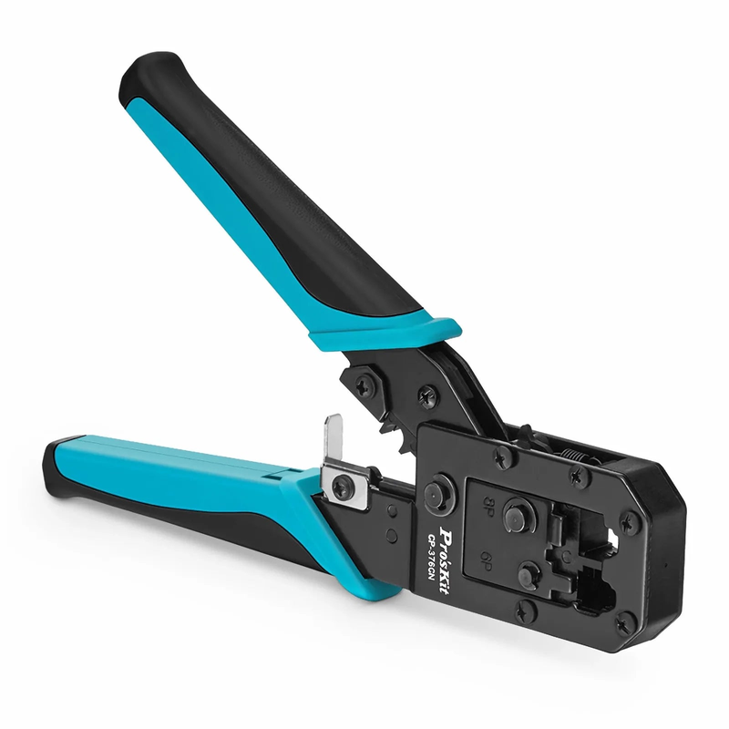 Pro'sKitÂ® All-in-one Modular Tool, Wire Stripper Cutter Crimper for 6P/8P Modular Plugs with Safety Baffle