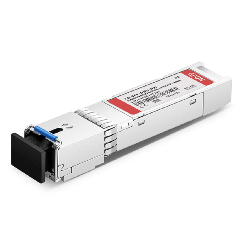 Generic Compatible XGPON ONU SFP+ 1270nm-TX/1577nm-RX 2.488G-TX/9.953G-RX Class N2 20km DOM Simplex SC/UPC SMF Optical Transceiver Module (Industrial)