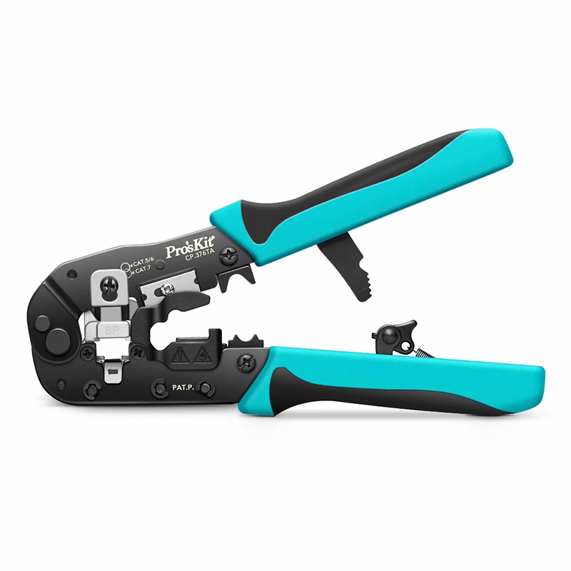 Pro'sKitÂ® All-in-one Modular Tool, Wire Stripper Cutter Crimper for Cat5/5e Cat6/6a Cat7 Modular Plugs with Dovetail Clip