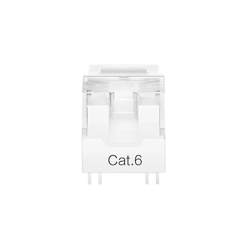 Cat6 RJ45 (8P8C) Unshielded Punch Down Keystone Jack Module, White, 12Pcs/Pack