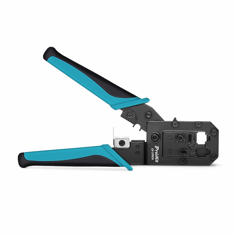 Pro'sKitÂ® All-in-one Modular Tool, Wire Stripper Cutter Crimper for 6P/8P Modular Plugs with Safety Baffle