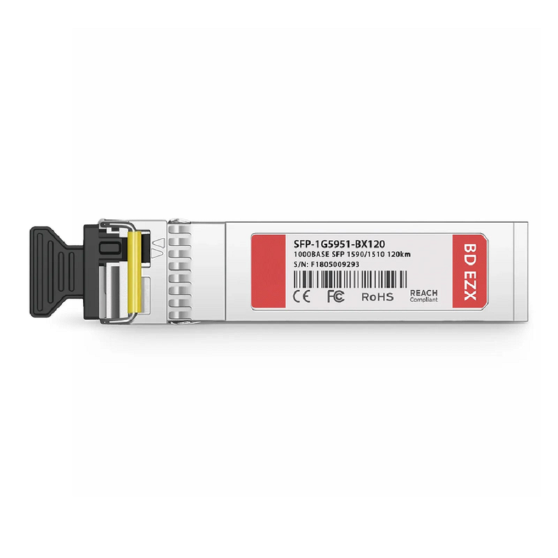 Cisco GLC-BX80-D Compatible 1000BASE-BX-D SFP BiDi 1570nm-TX/1490nm-RX 80km DOM Simplex LC/UPC SMF Optical Transceiver Module