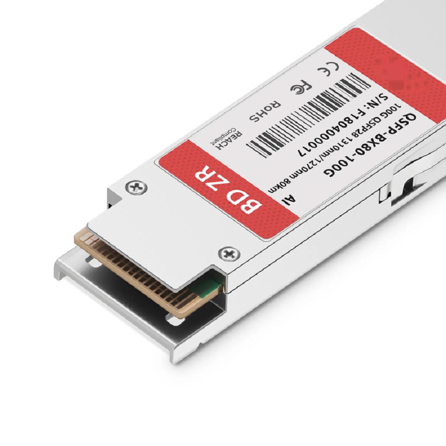 Arista Networks Compatible 100GBASE-BX80-D QSFP28 BiDi 4 x 25G NRZ 1310nm-TX/1270nm-RX 80km DOM Simplex LC/UPC SMF Optical Transceiver Module
