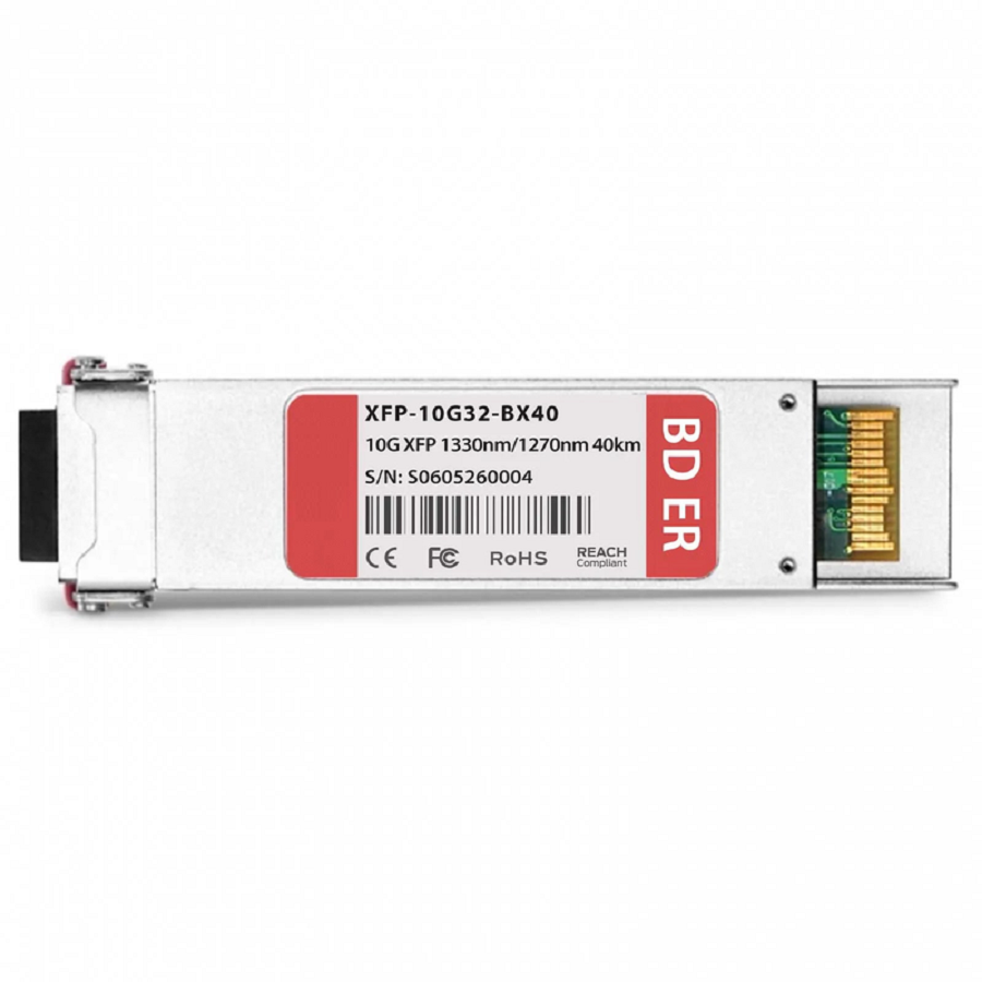 Cisco XFP-10G-BX40D Compatible 10GBASE-BX XFP BiDi 1330nm-TX/1270nm-RX 40km DOM Simplex LC SMF Optical Transceiver Module