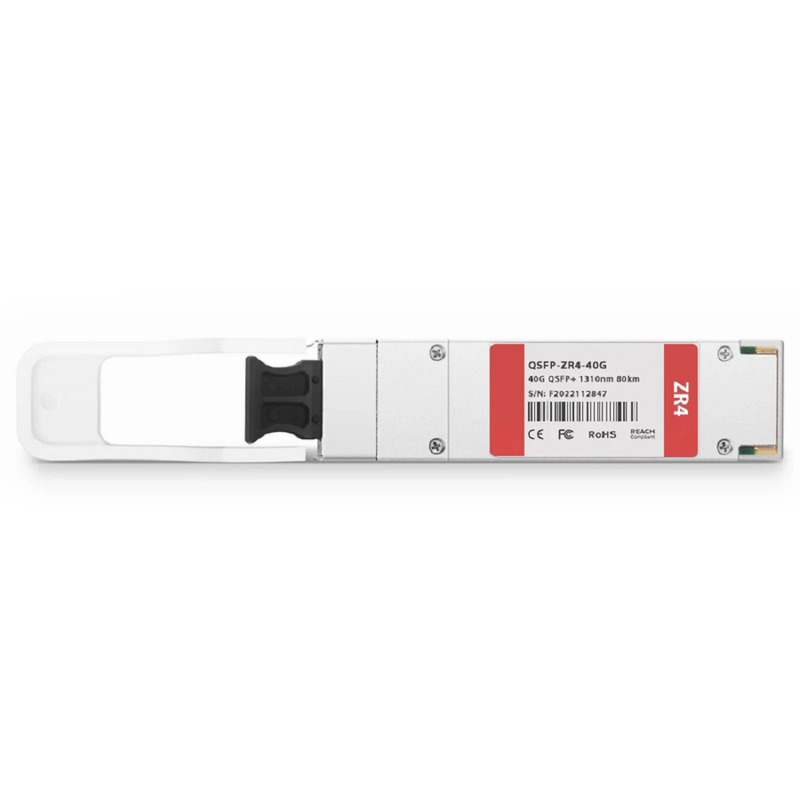 Brocade Compatible 40GBASE-ZR4 QSFP+ 1310nm 80km DOM Duplex LC/UPC SMF Optical Transceiver Module