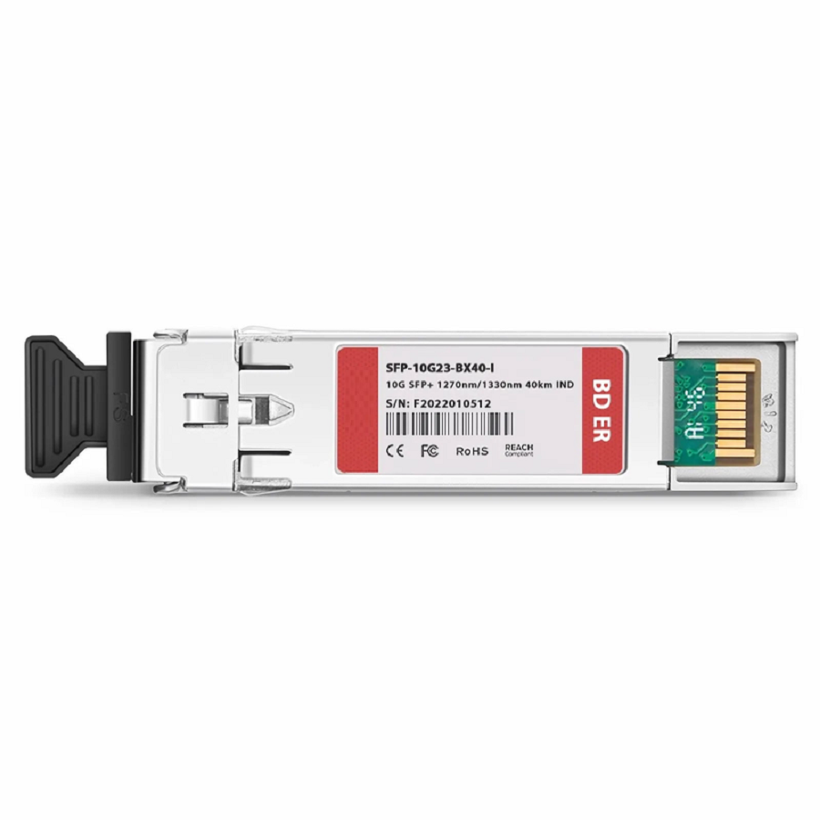 Cisco SFP-10G-BX40U-I Compatible 10GBASE BiDi SFP+ 1270nm-TX/1330nm-RX 40km DOM Simplex LC/UPC SMF Optical Transceiver Module (Industrial)