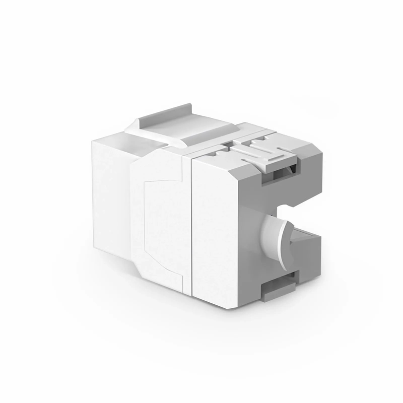 Cat6 RJ45 (8P8C) Unshielded Punch Down Keystone Jack Module, White (10 pcs/Pack)